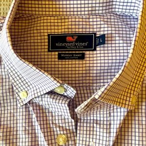 Vineyard Vines Murray Shirt Purple Check Button Down. Size L - Large..like new